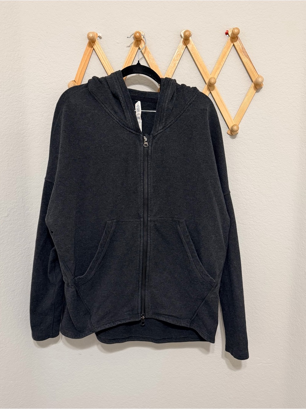 Lululemon Dark Grey Hoodie Zip Up Jacket Size 12